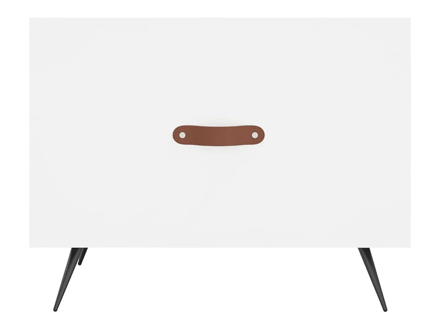 Mesa de centro madera de ingeniería blanca 50x50x40 cm