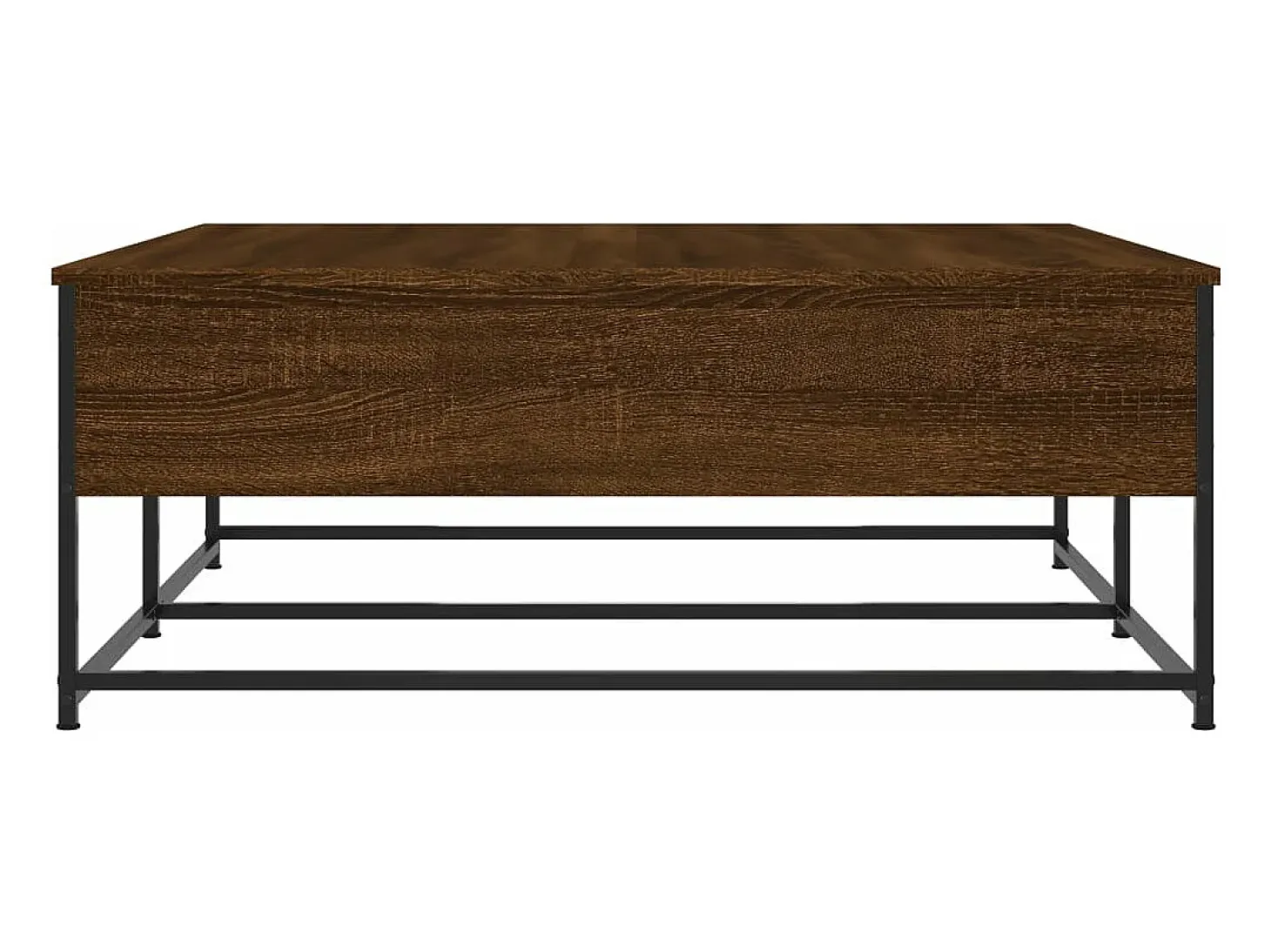 Mesa de centro madera de ingeniería roble marrón 100x99x40 cm