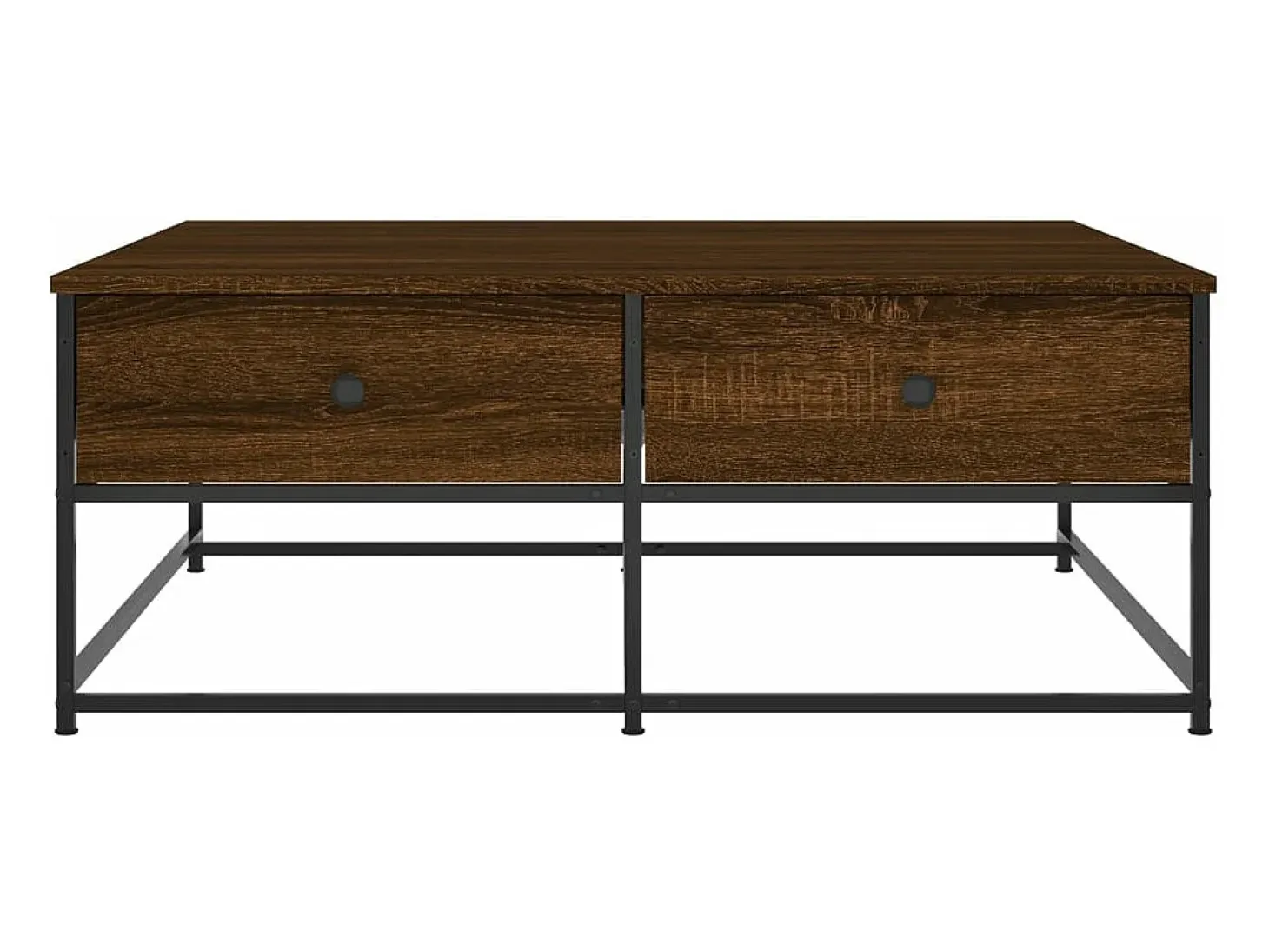 Mesa de centro madera de ingeniería roble marrón 100x99x40 cm