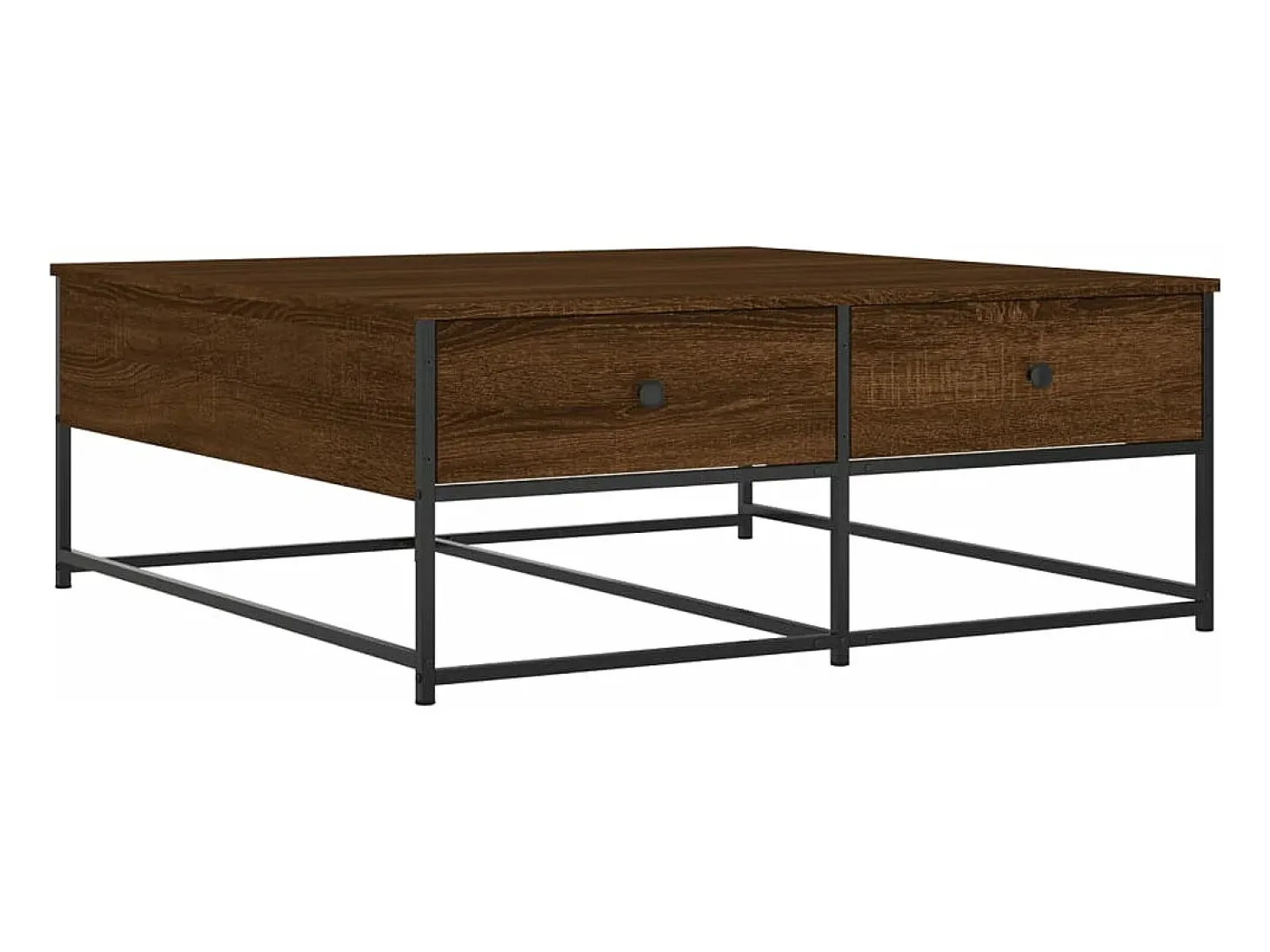 Mesa de centro madera de ingeniería roble marrón 100x99x40 cm