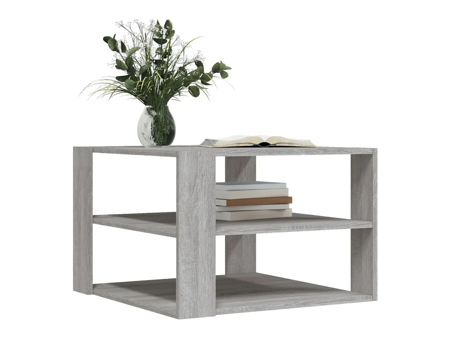 Mesa de centro madera de ingeniería gris Sonoma 59,5x59,5x40 cm