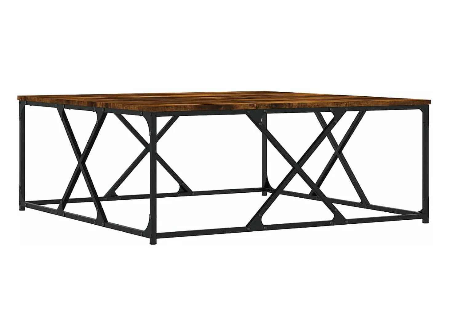 Mesa de centro madera de ingeniería roble ahumado 100x100x40 cm