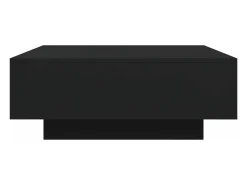 Mesa de centro madera de ingeniería negro 80x80x31 cm
