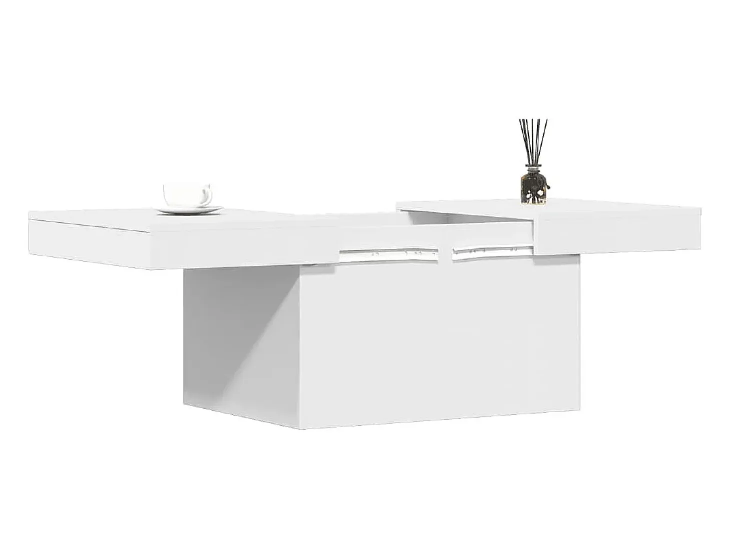 Mesa de centro madera de ingeniería blanco 100x55x40 cm