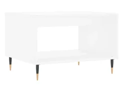 Mesa de centro madera de ingeniería blanca 60x50x40 cm