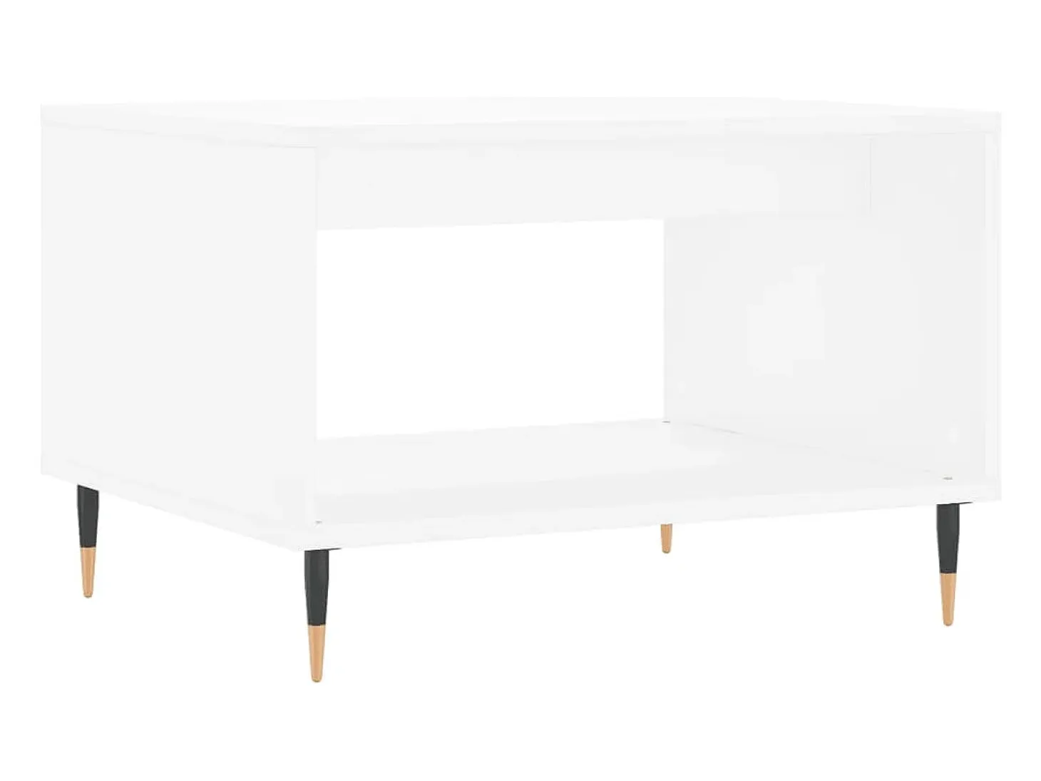Mesa de centro madera de ingeniería blanca 60x50x40 cm