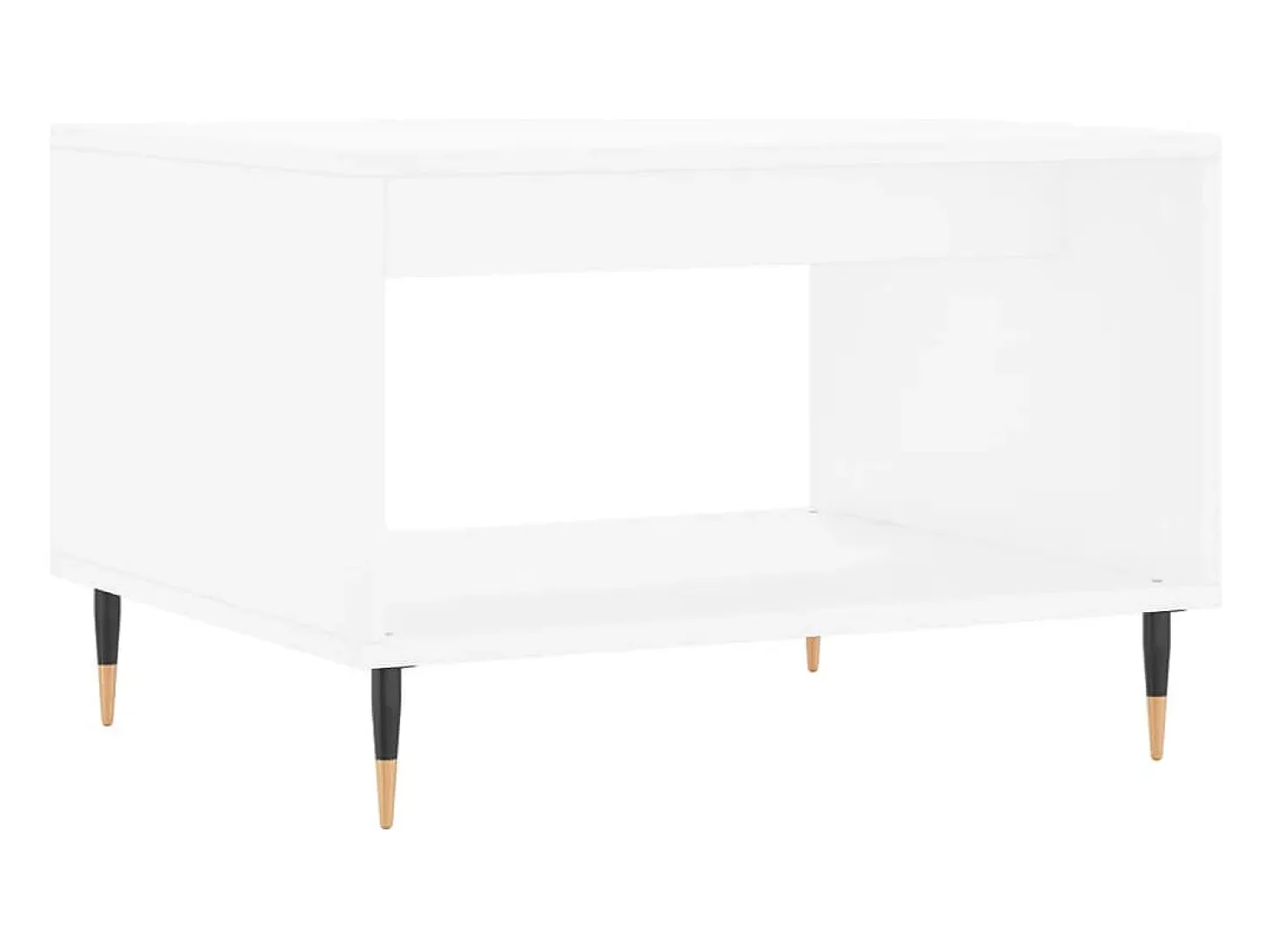 Mesa de centro madera de ingeniería blanca 60x50x40 cm