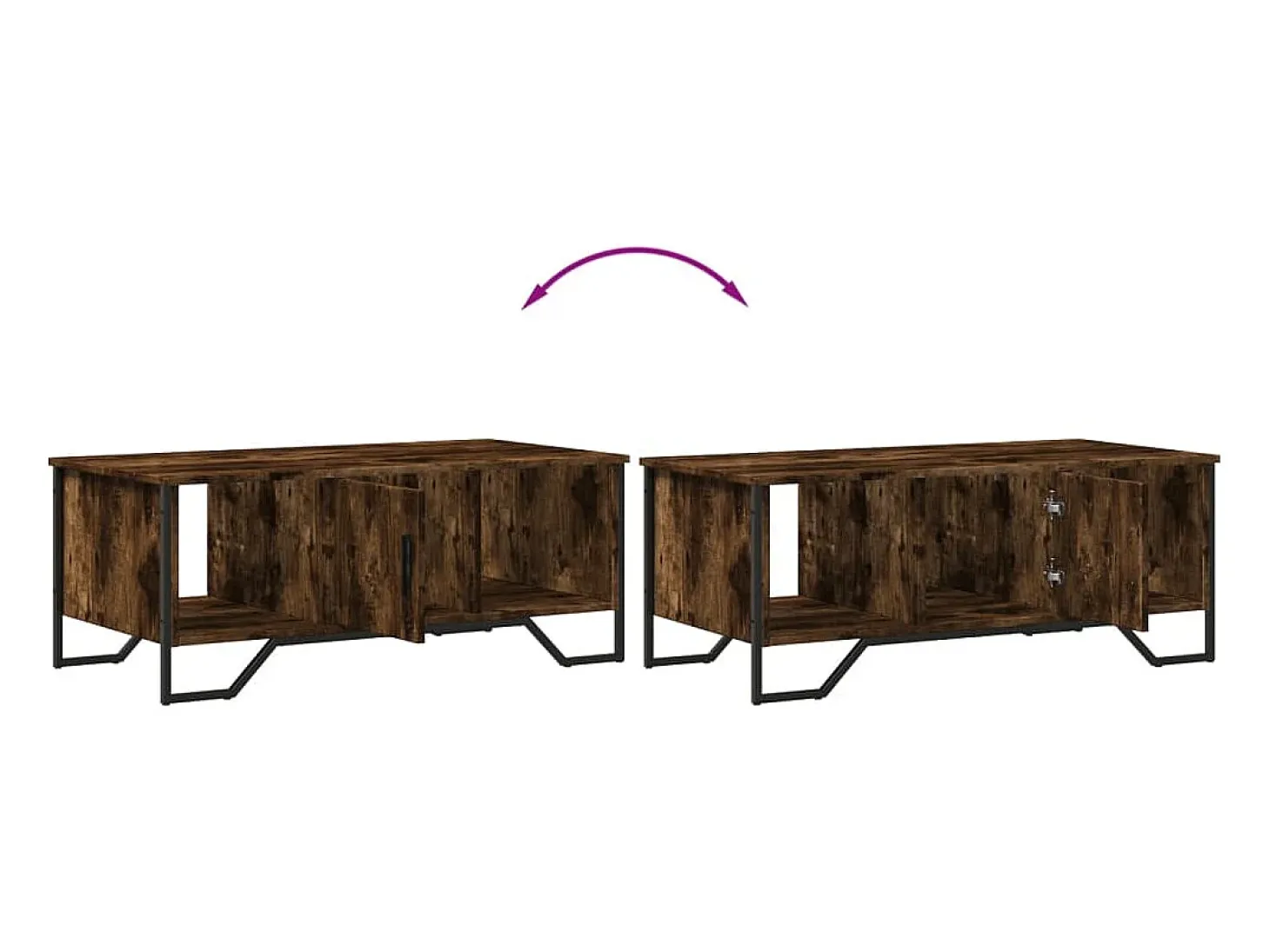 Mesa de centro madera de ingeniería roble ahumado 100x51x40 cm