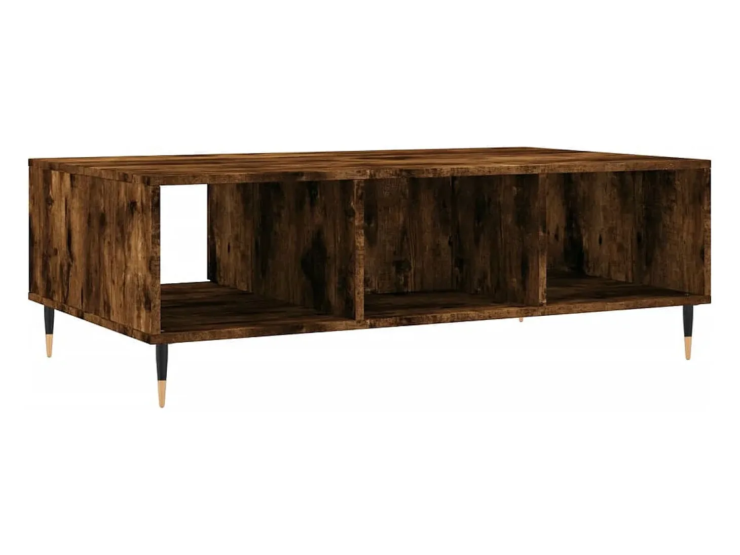 Mesa de centro madera de ingeniería roble ahumado 104x60x35 cm