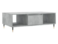 Mesa de centro madera de ingeniería gris hormigón 104x60x35 cm
