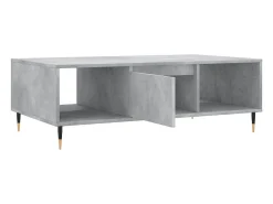 Mesa de centro madera de ingeniería gris hormigón 104x60x35 cm