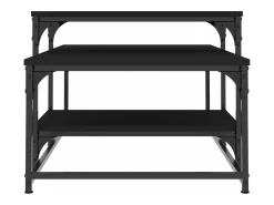 Mesa de centro madera de ingeniería negro 102x60x45 cm