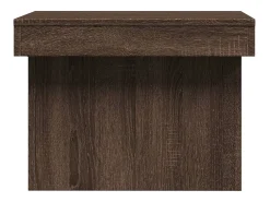 Mesa de centro madera de ingeniería marrón roble 80x55x40 cm