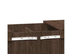 Mesa de centro madera de ingeniería marrón roble 80x55x40 cm