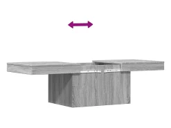Mesa de centro madera de ingeniería gris Sonoma 100x55x40 cm