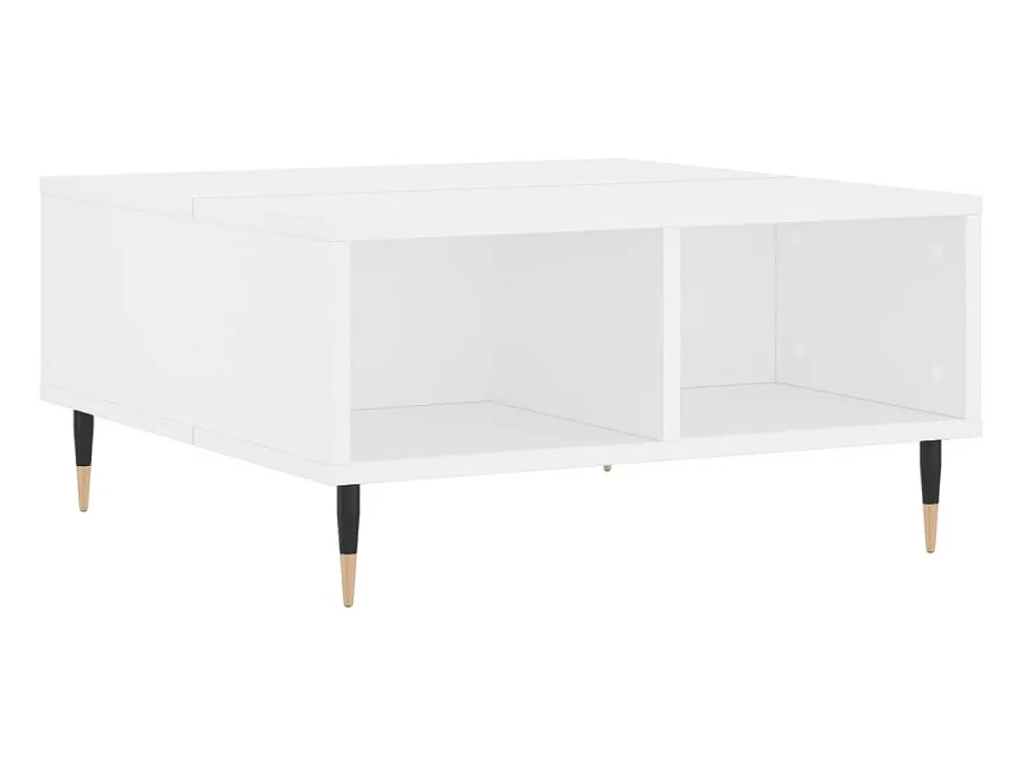 Mesa de centro madera de ingeniería blanco 60x60x30 cm