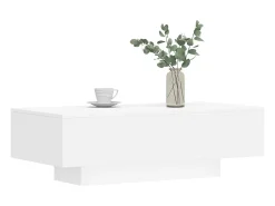 Mesa de centro madera de ingeniería blanco 100x49,5x31 cm