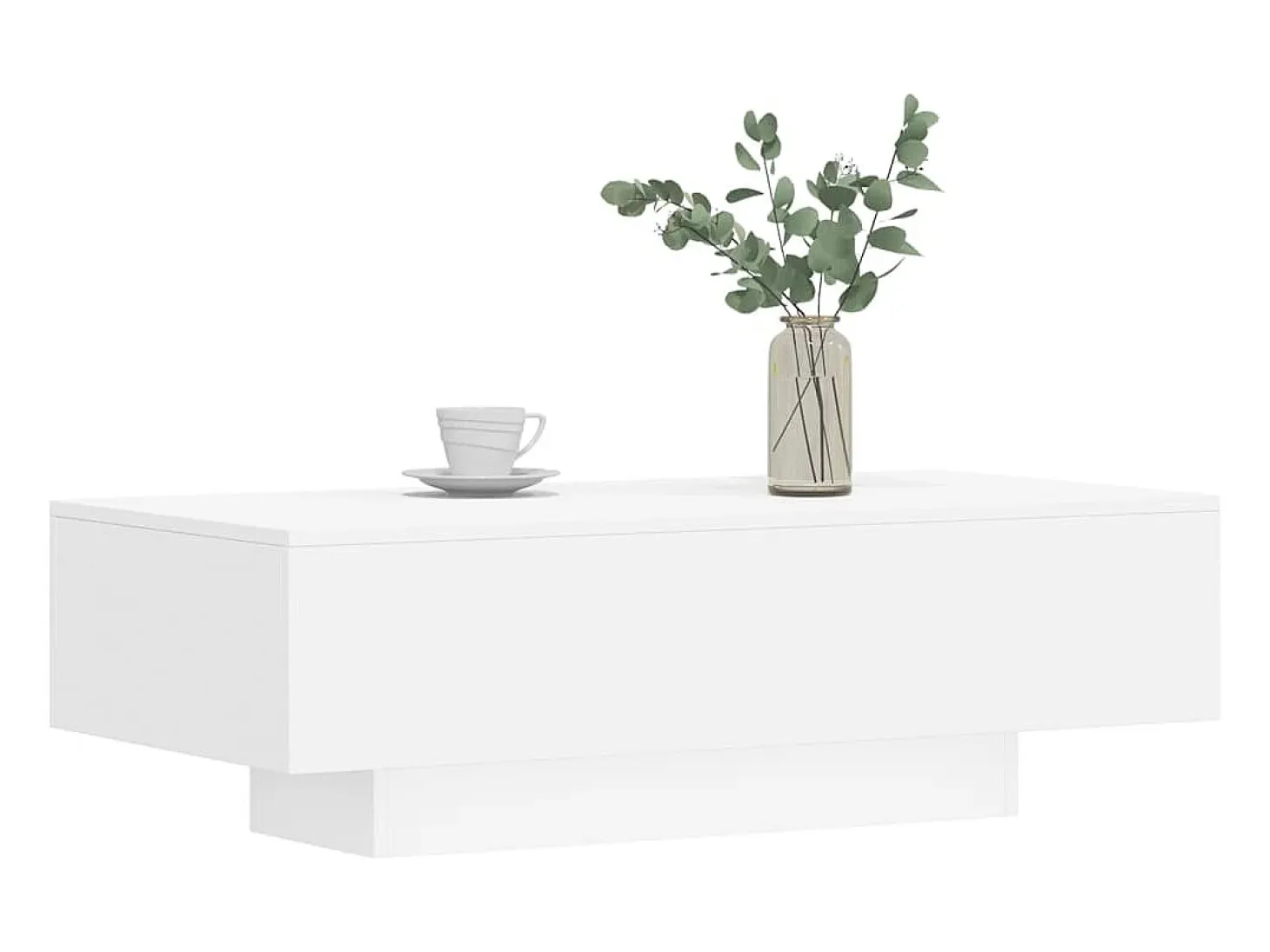 Mesa de centro madera de ingeniería blanco 100x49,5x31 cm