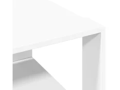 Mesa de centro madera de ingeniería blanca 51,5x51,5x30 cm