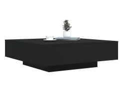 Mesa de centro madera de ingeniería negro 100x100x31 cm