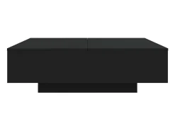 Mesa de centro madera de ingeniería negro 100x100x31 cm