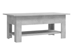Mesa de centro madera de ingeniería gris hormigón 102x55x42 cm