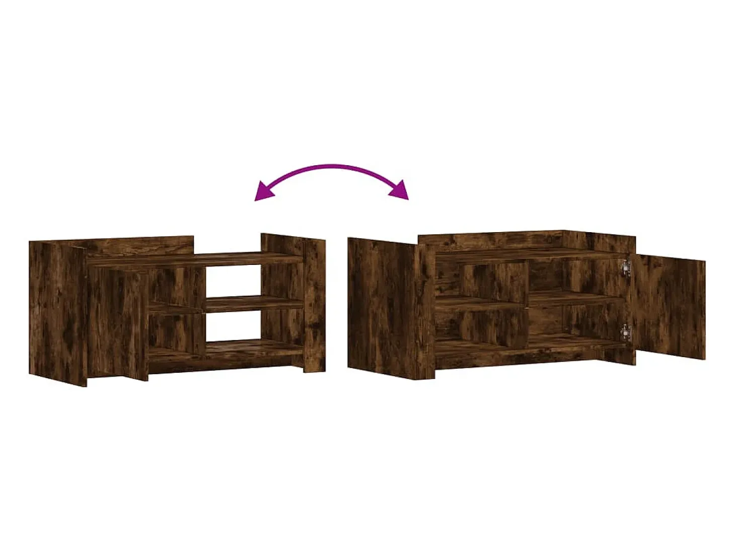 Mesa de centro madera de ingeniería roble ahumado 100x50x50 cm