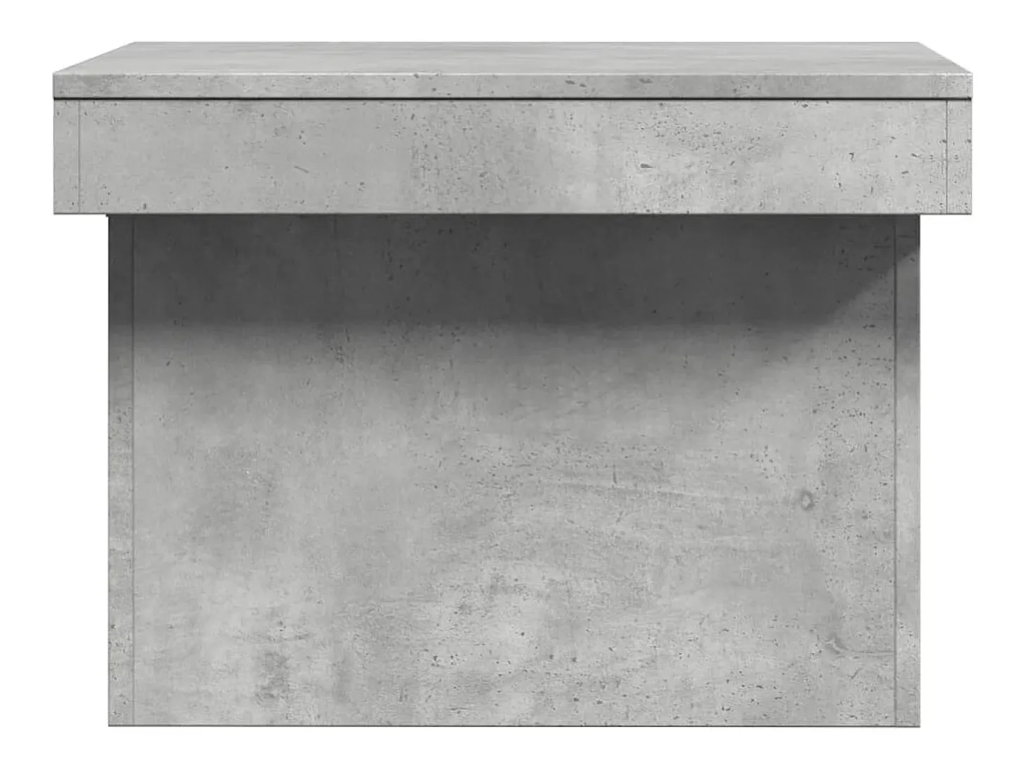 Mesa de centro madera de ingeniería gris hormigón 80x55x40 cm