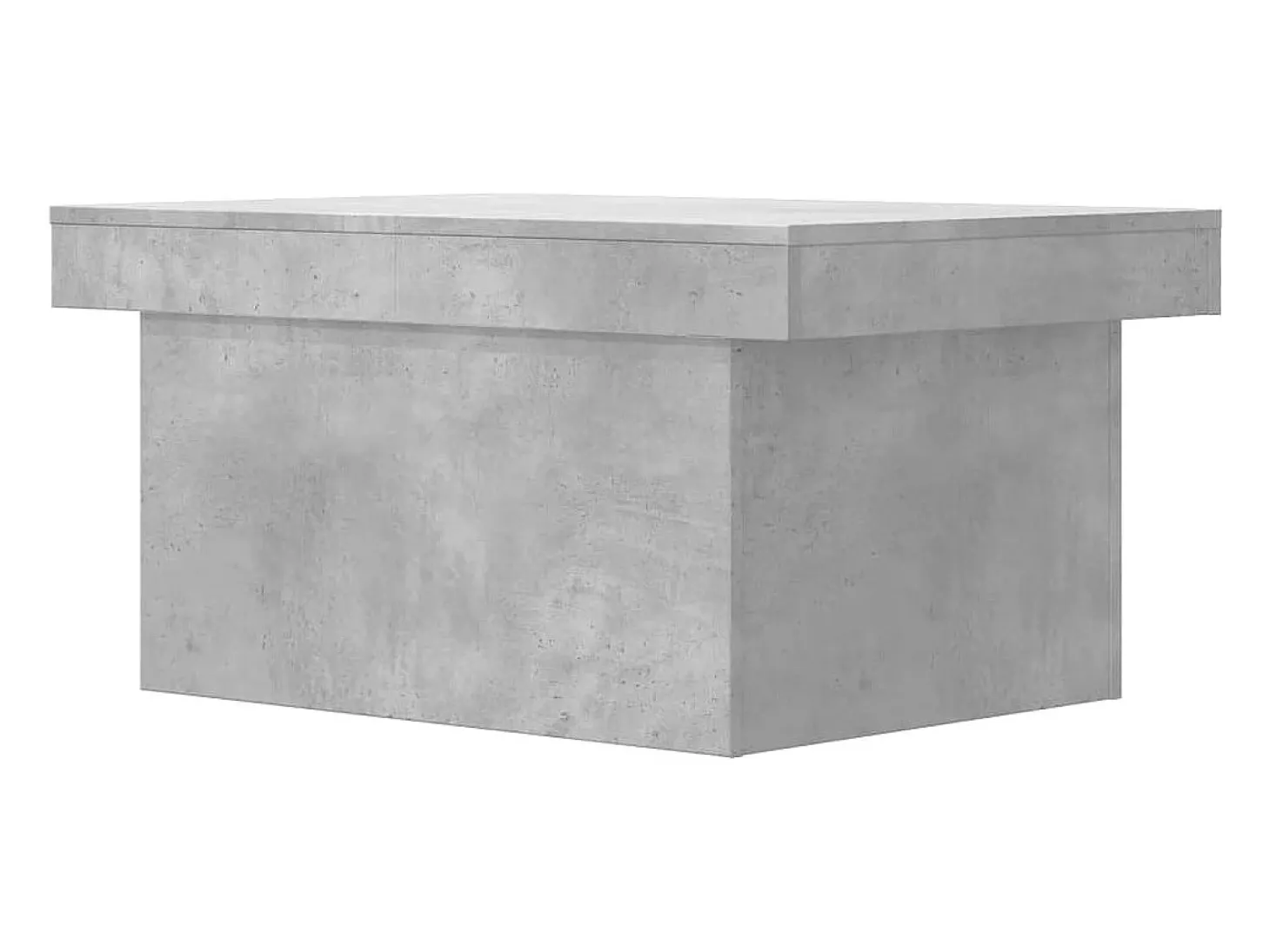 Mesa de centro madera de ingeniería gris hormigón 80x55x40 cm