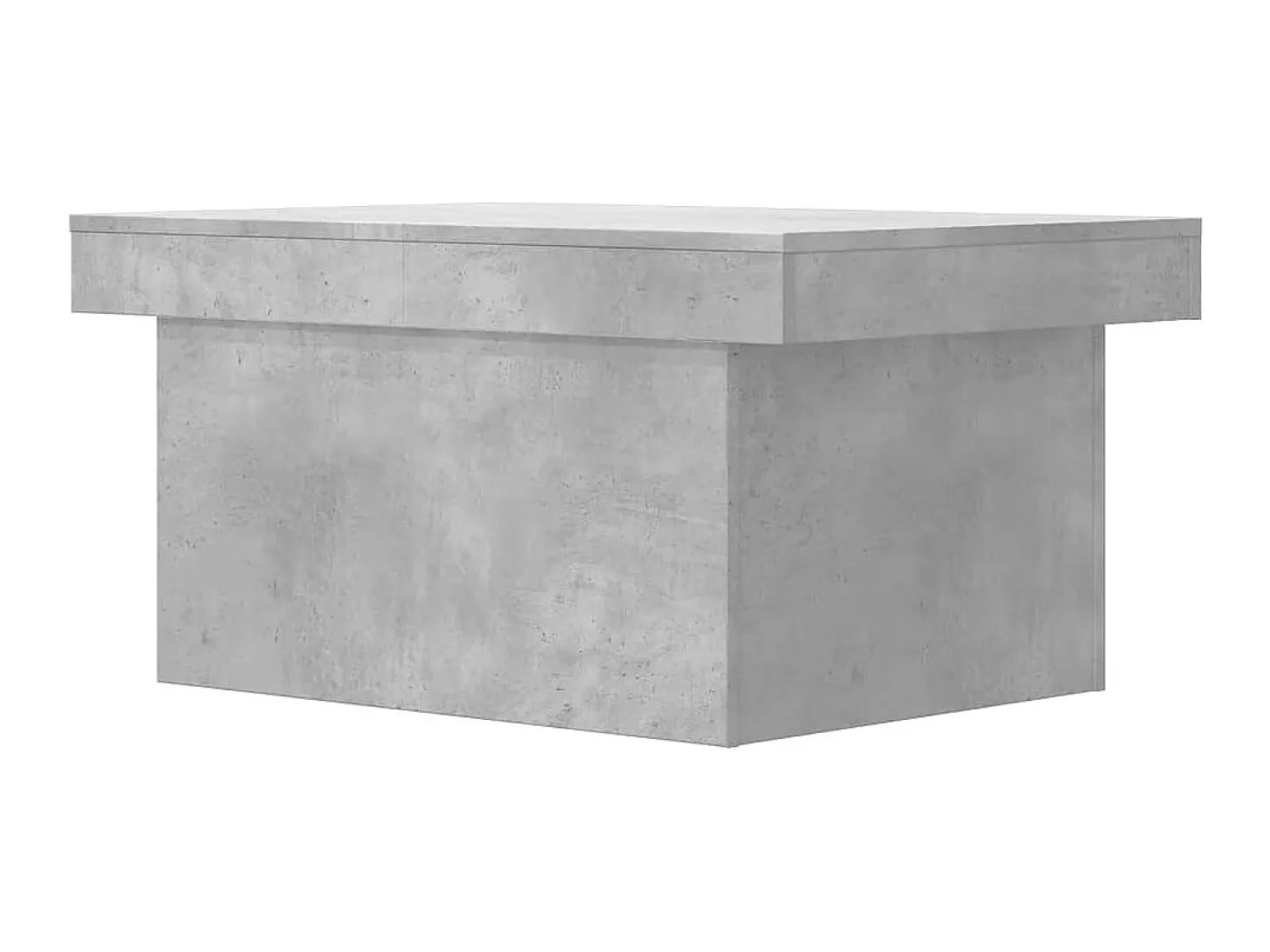Mesa de centro madera de ingeniería gris hormigón 80x55x40 cm