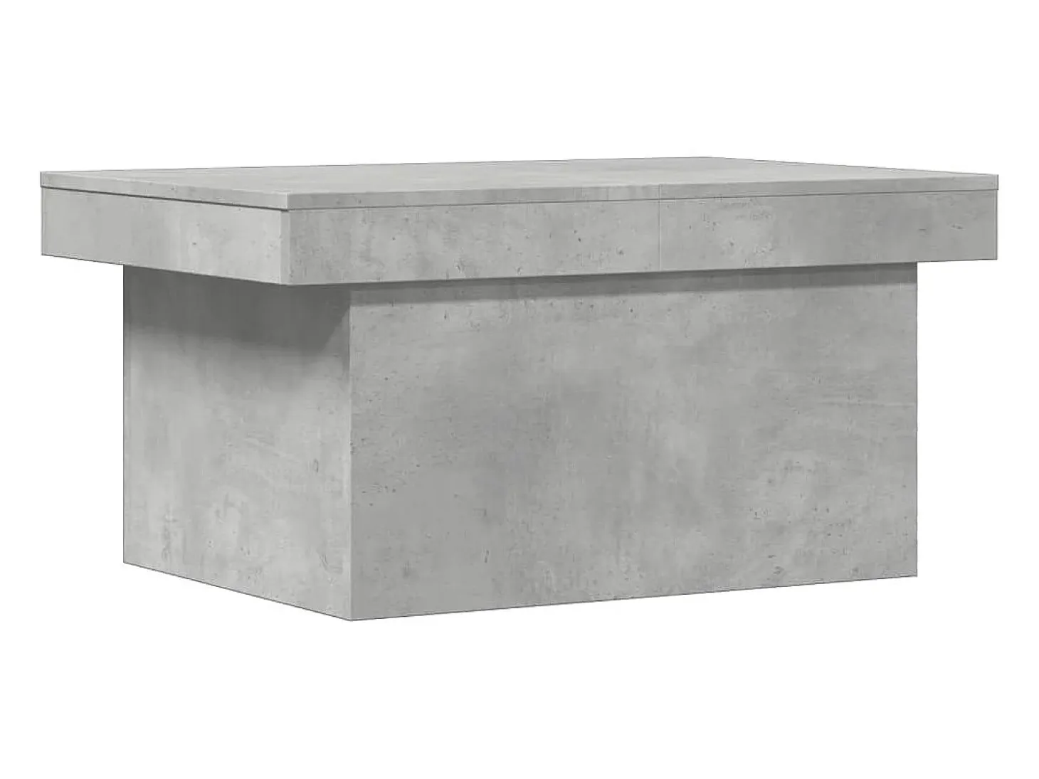 Mesa de centro madera de ingeniería gris hormigón 80x55x40 cm