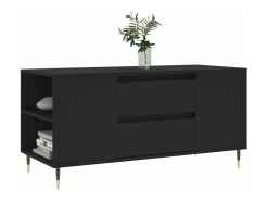Mesa de centro madera de ingeniería negro 102x44,5x50 cm