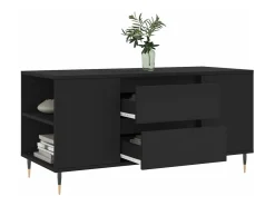 Mesa de centro madera de ingeniería negro 102x44,5x50 cm