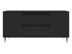 Mesa de centro madera de ingeniería negro 102x44,5x50 cm