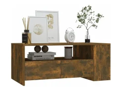 Mesa de centro madera de ingeniería roble ahumado 102x55x42 cm