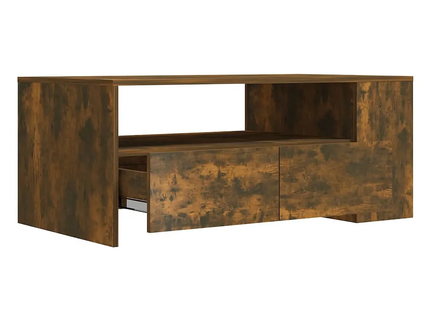 Mesa de centro madera de ingeniería roble ahumado 102x55x42 cm