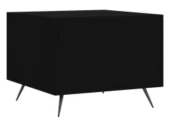 Mesa de centro madera de ingeniería negro 50x50x40 cm