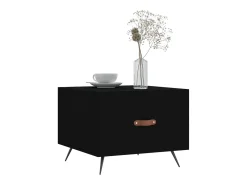 Mesa de centro madera de ingeniería negro 50x50x40 cm