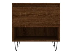 Mesa de centro madera de ingeniería roble marrón 50x46x50 cm
