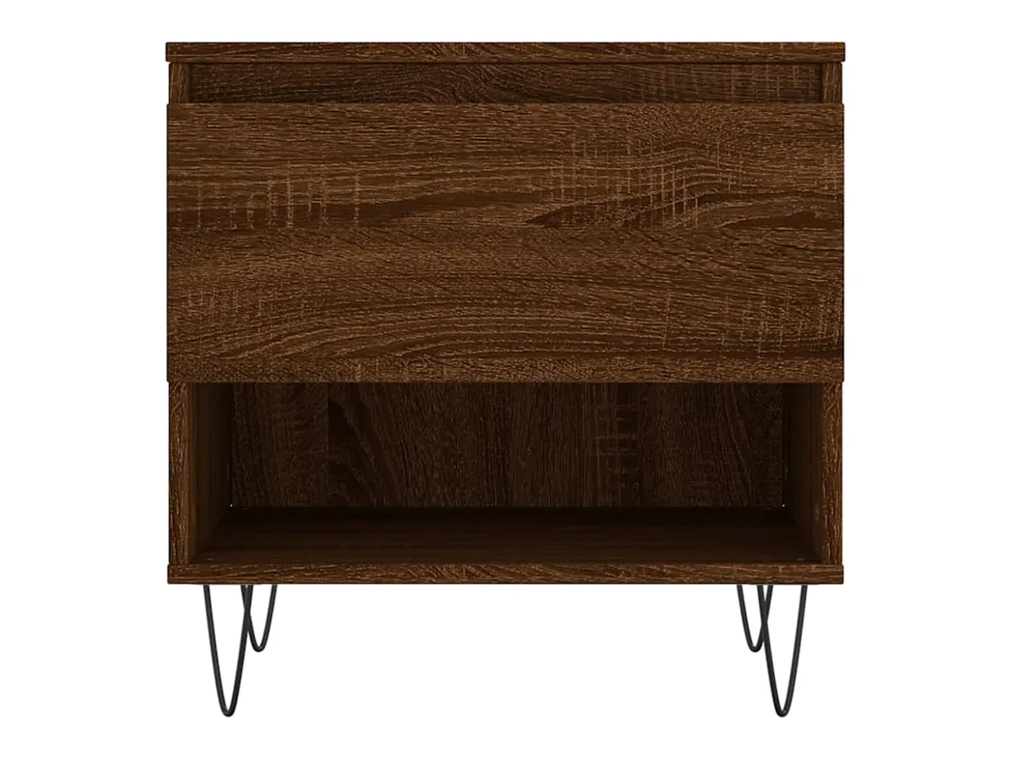 Mesa de centro madera de ingeniería roble marrón 50x46x50 cm