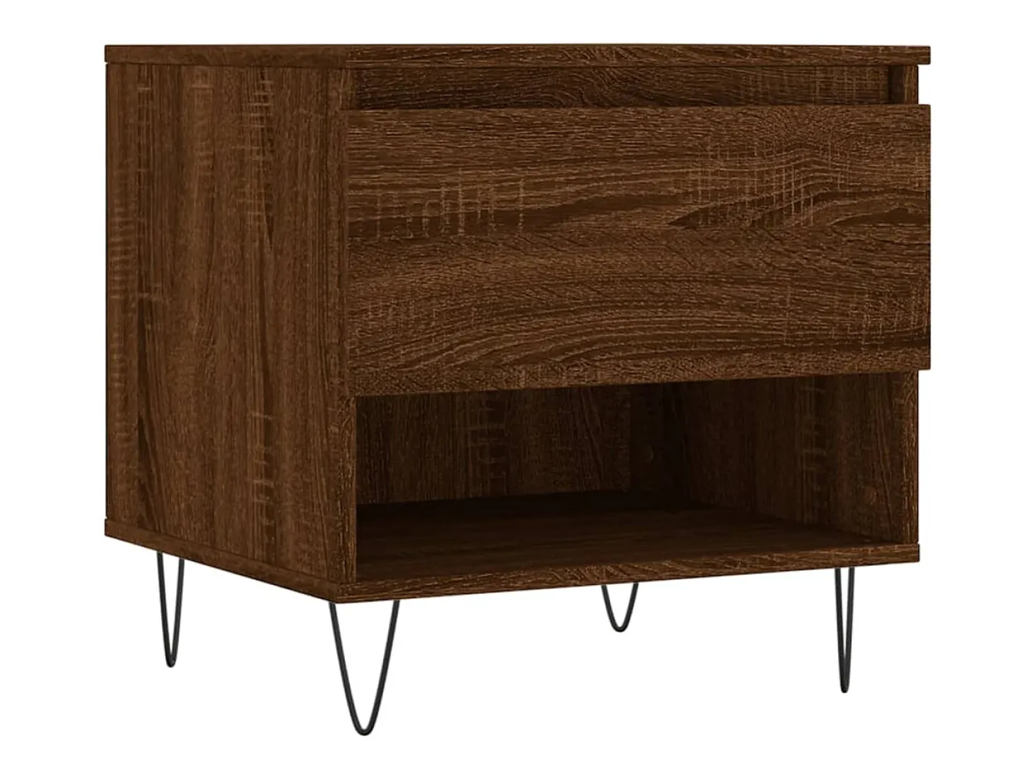 Mesa de centro madera de ingeniería roble marrón 50x46x50 cm