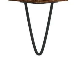 Mesa de centro madera de ingeniería roble marrón 50x46x50 cm