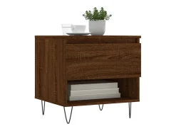 Mesa de centro madera de ingeniería roble marrón 50x46x50 cm