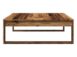Mesa de centro madera de ingeniería envejecida 100x100x35 cm