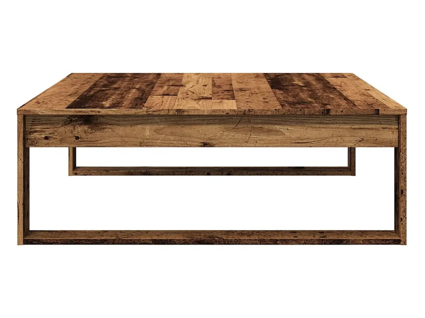 Mesa de centro madera de ingeniería envejecida 100x100x35 cm