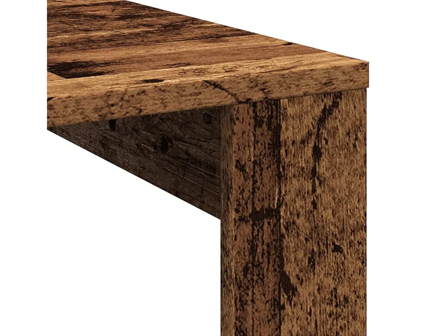 Mesa de centro madera de ingeniería envejecida 100x100x35 cm