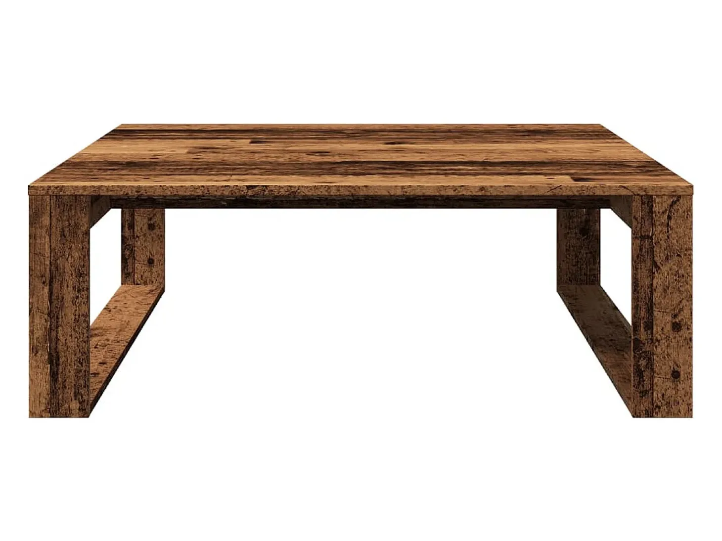 Mesa de centro madera de ingeniería envejecida 100x100x35 cm
