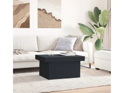 Mesa de centro madera de ingeniería negro 100x55x40 cm