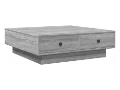 Mesa de centro madera de ingeniería gris Sonoma 90x90x28 cm
