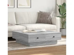 Mesa de centro madera de ingeniería gris Sonoma 90x90x28 cm